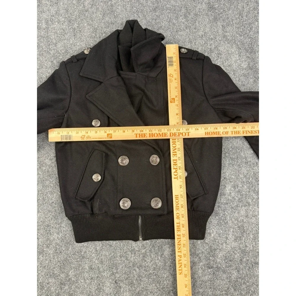 VTG Robert Philippe Women's Small Black Double Breasted Wool Blend Jacket NEW - Picture 13 of 14